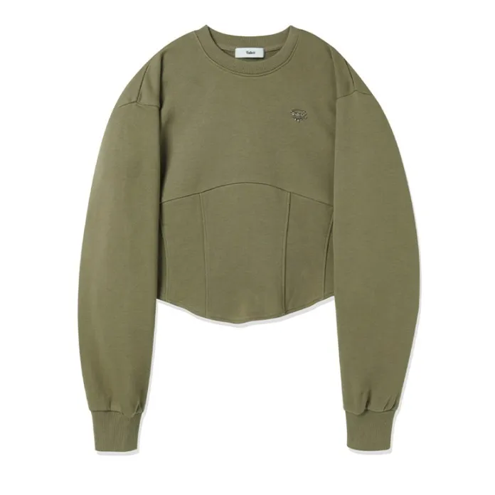 Fallett  |Unisex Street Style Long Sleeves Plain Cotton Khaki Logo