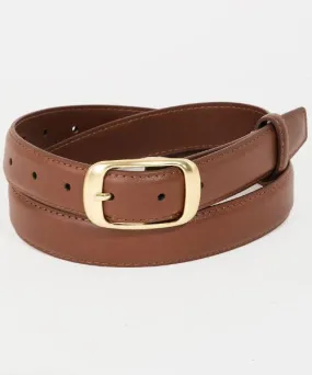 Faux Leather Belt - Brown