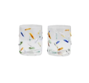 Fazeek Confetti Glasses Set of Two