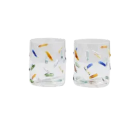 Fazeek Confetti Glasses Set of Two