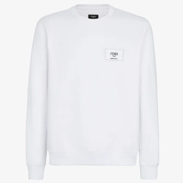 FENDI  |Crew Neck Monogram Long Sleeves Logo Luxury Sweatshirts