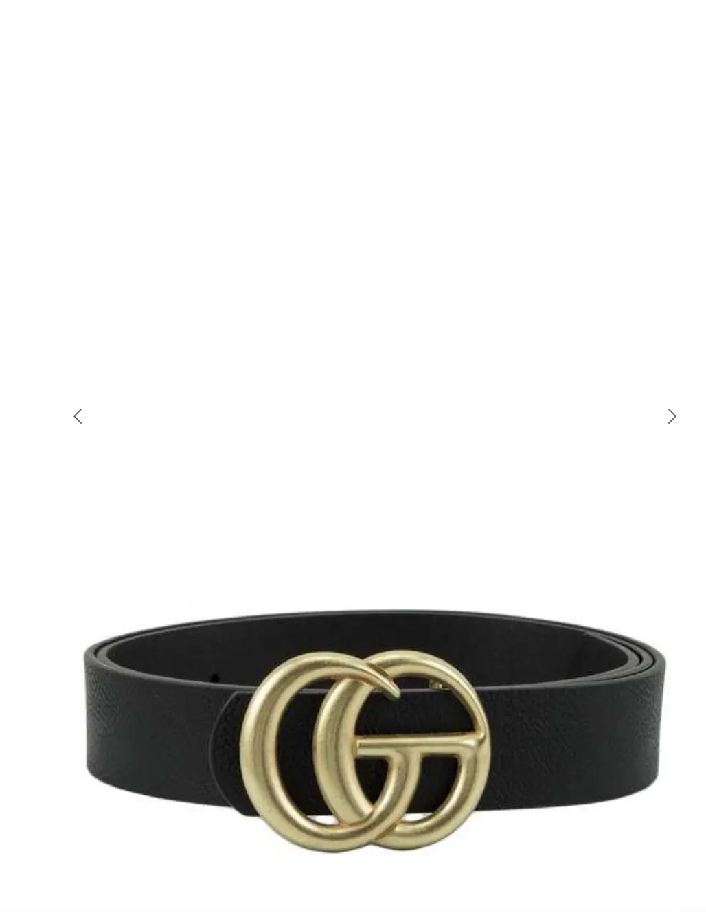 Gold Buckle Belt - Black