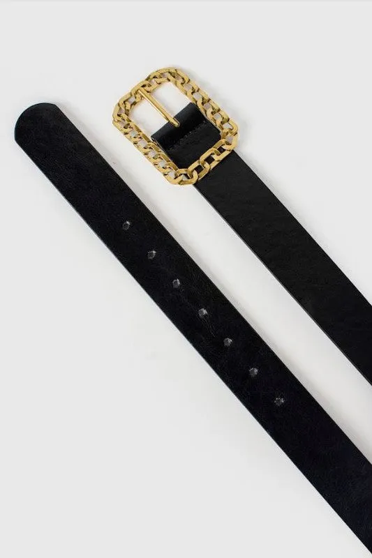 Gold Chain Buckle Belt