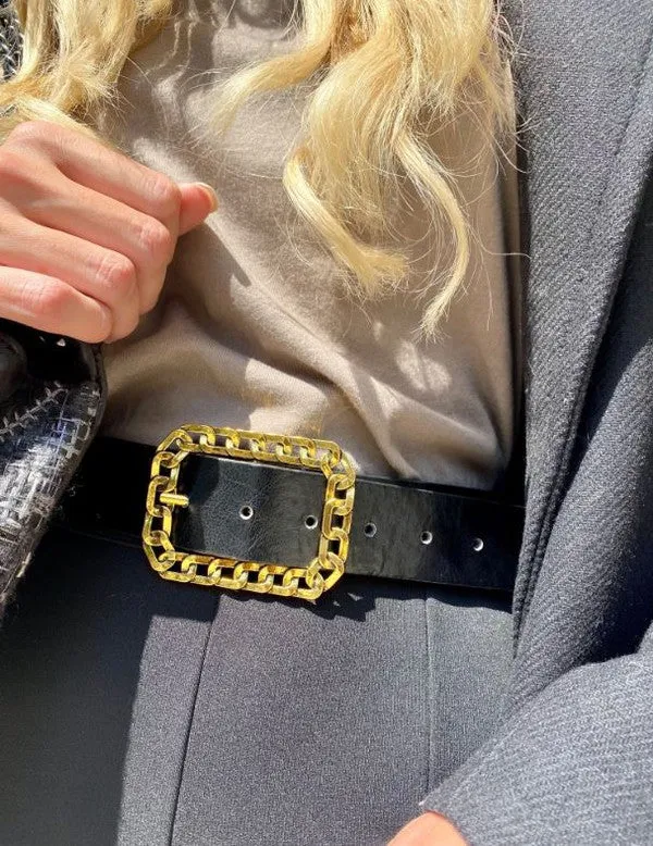 Gold Chain Buckle Belt