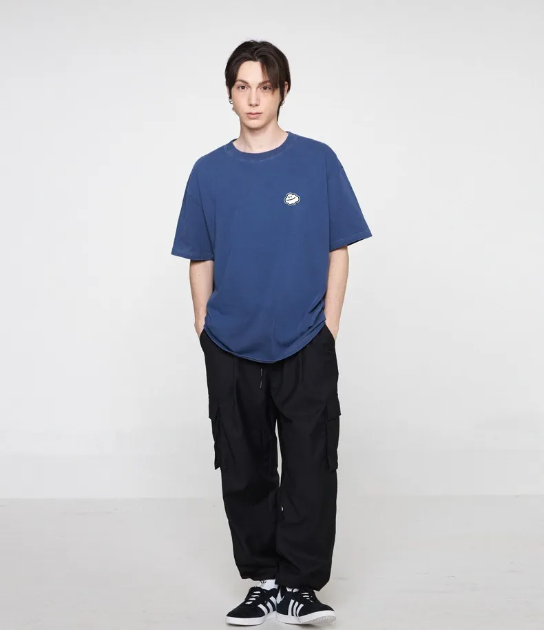 GRAVER  |[GRAVER]★SMALL CLOUD SMILE PIGMENT SHORT SLEEVE TEE