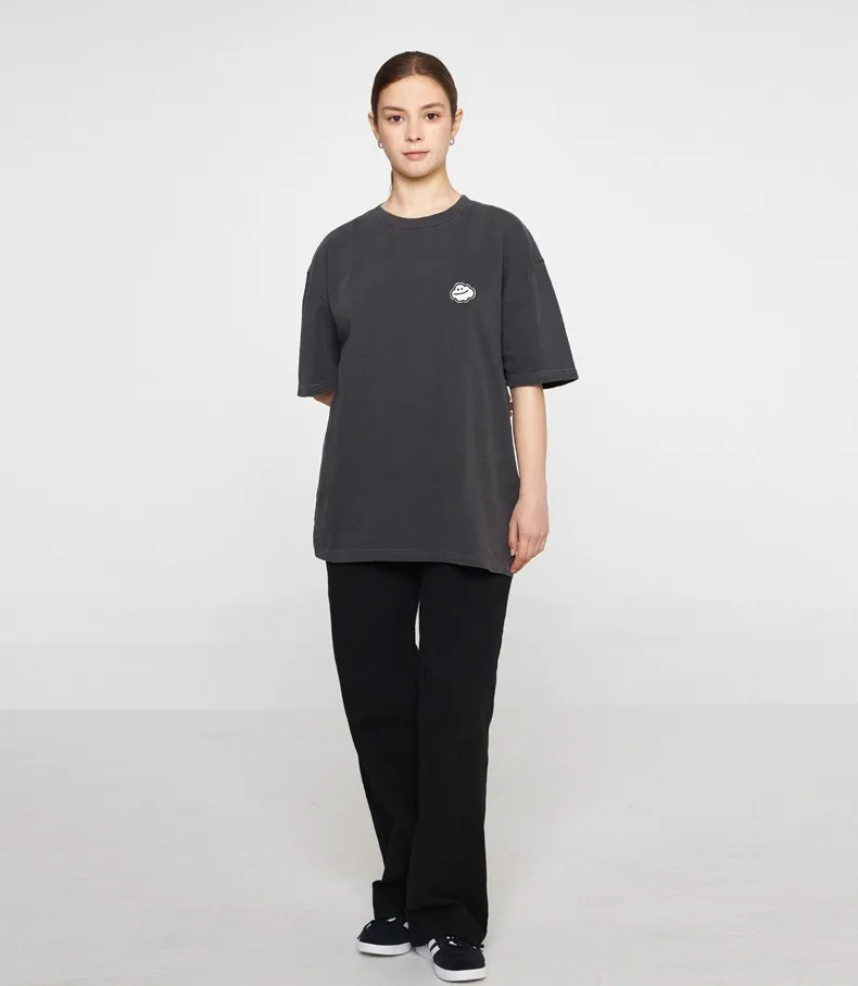 GRAVER  |[GRAVER]★SMALL CLOUD SMILE PIGMENT SHORT SLEEVE TEE