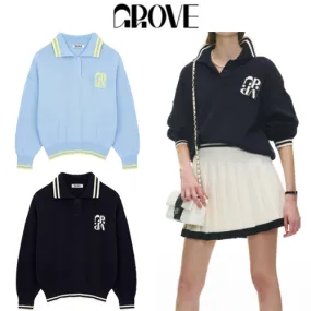 GROVE  |Casual Style Street Style Long Sleeves Logo