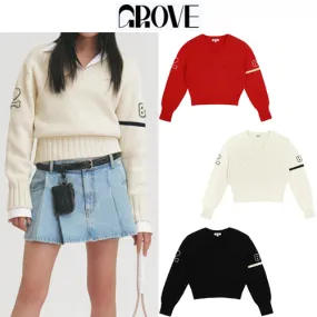 GROVE  |Casual Style Street Style Long Sleeves Office Style