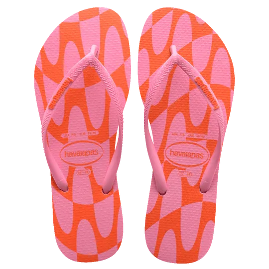 Havaianas Slim Disorted Wave - Pink