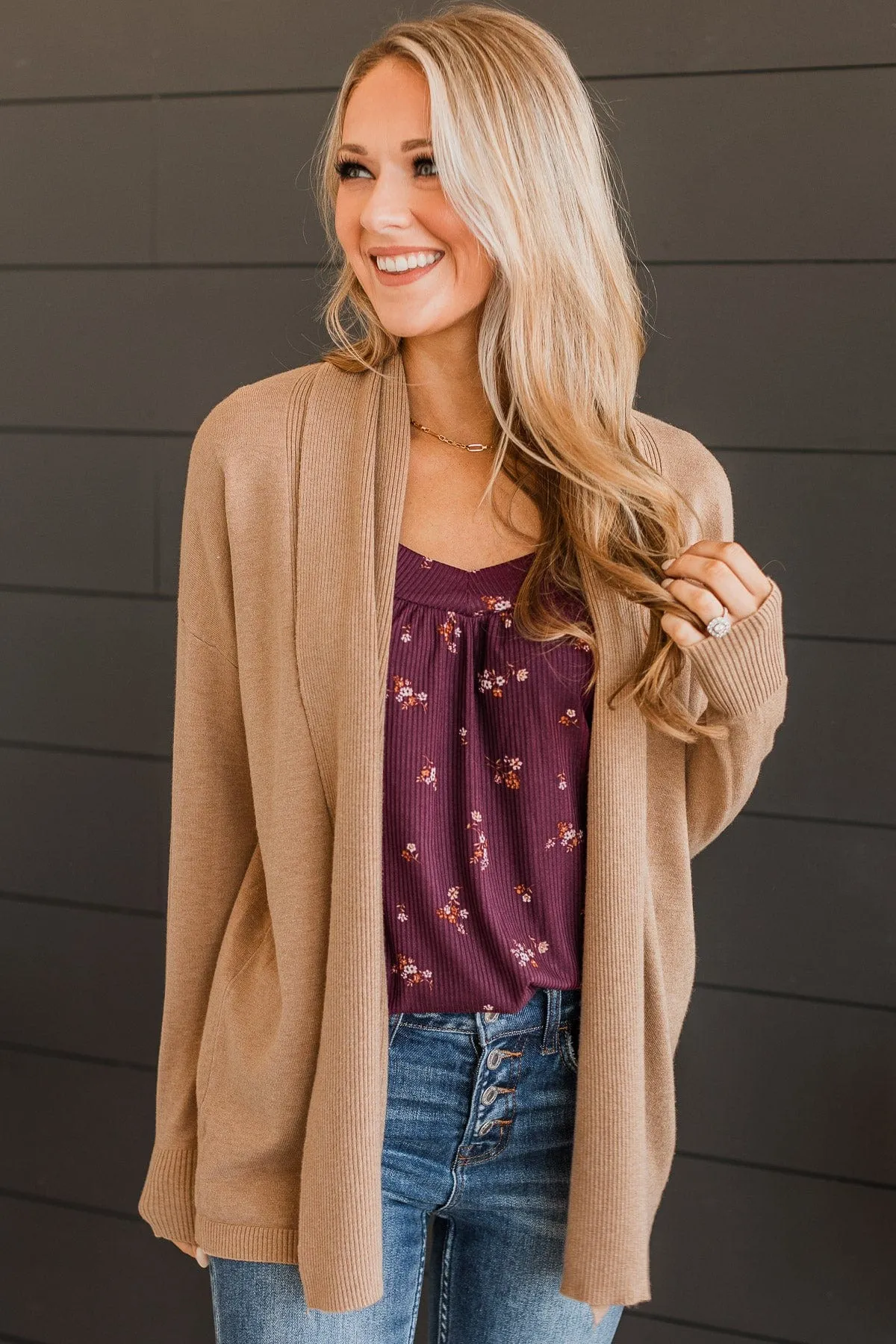 Holding On To Hope Knit Cardigan- Beige