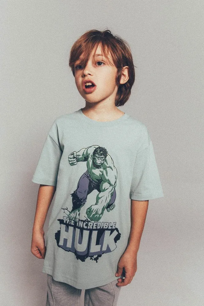 Hulk Print T-Shirt - Green