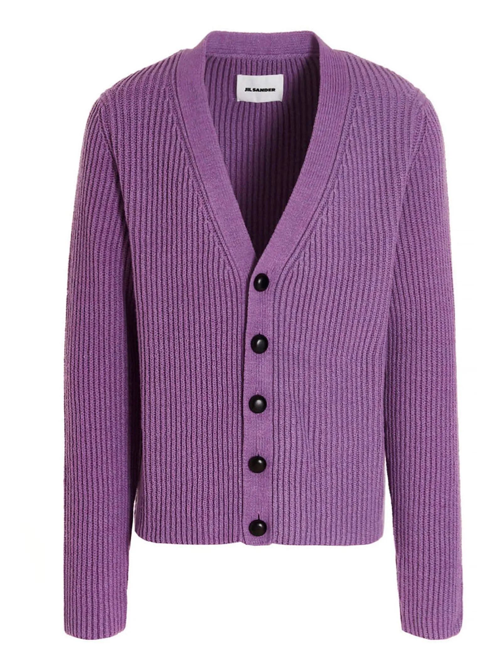 Jil Sander V-Neck Rib-Knitted Cardigan