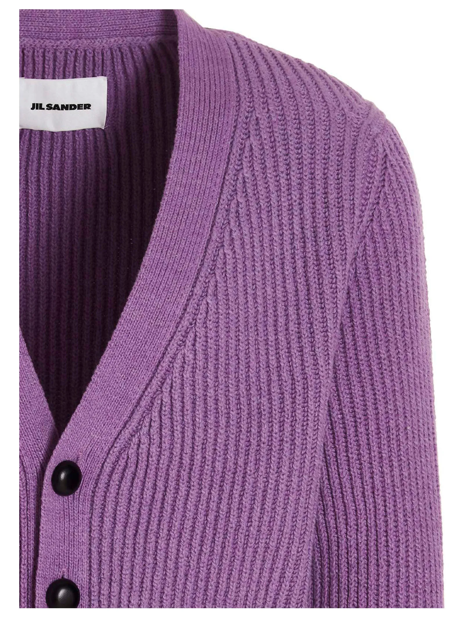 Jil Sander V-Neck Rib-Knitted Cardigan