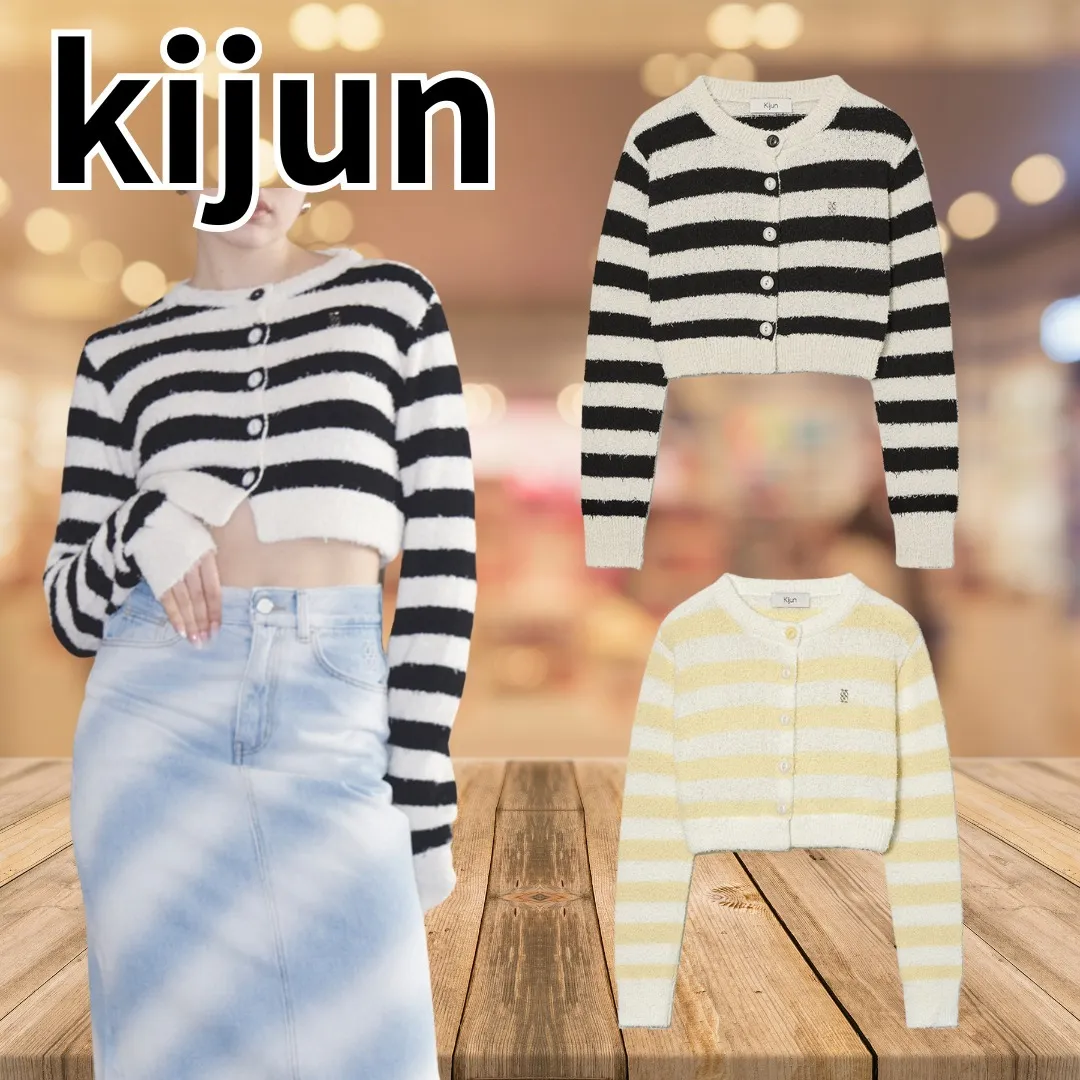 KIJUN  |Stripes Casual Style Long Sleeves Party Style Office Style