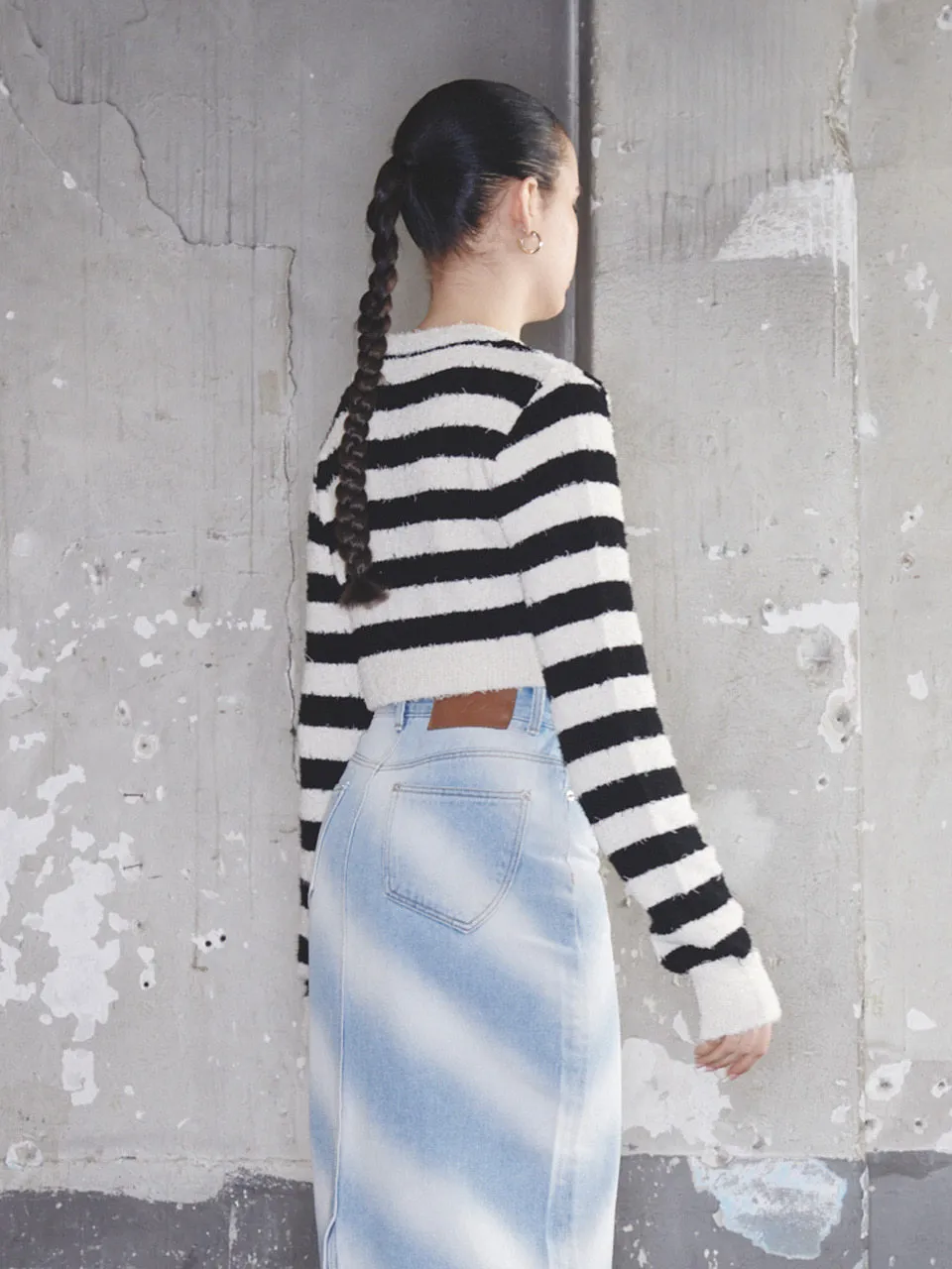 KIJUN  |Stripes Casual Style Long Sleeves Party Style Office Style