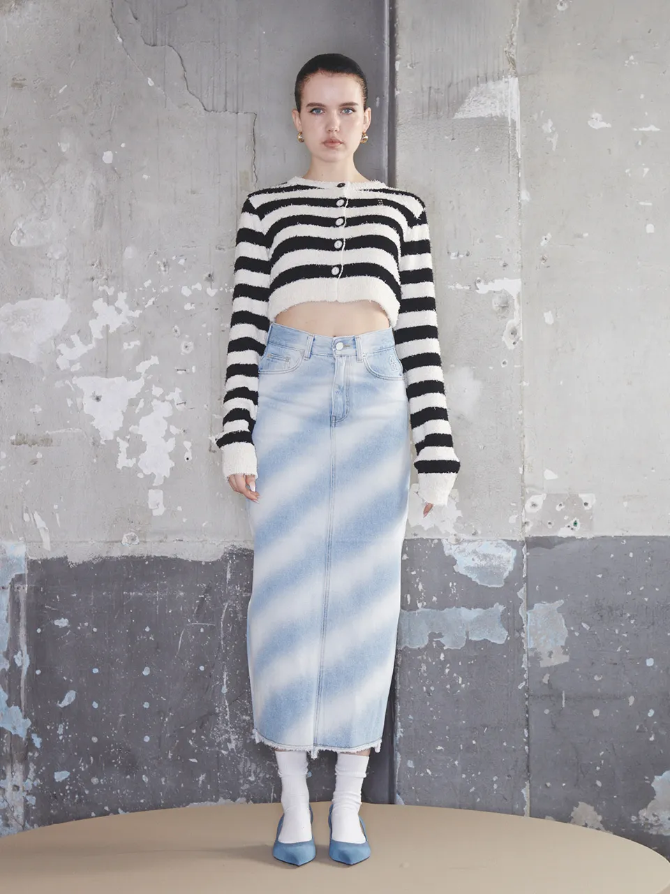 KIJUN  |Stripes Casual Style Long Sleeves Party Style Office Style