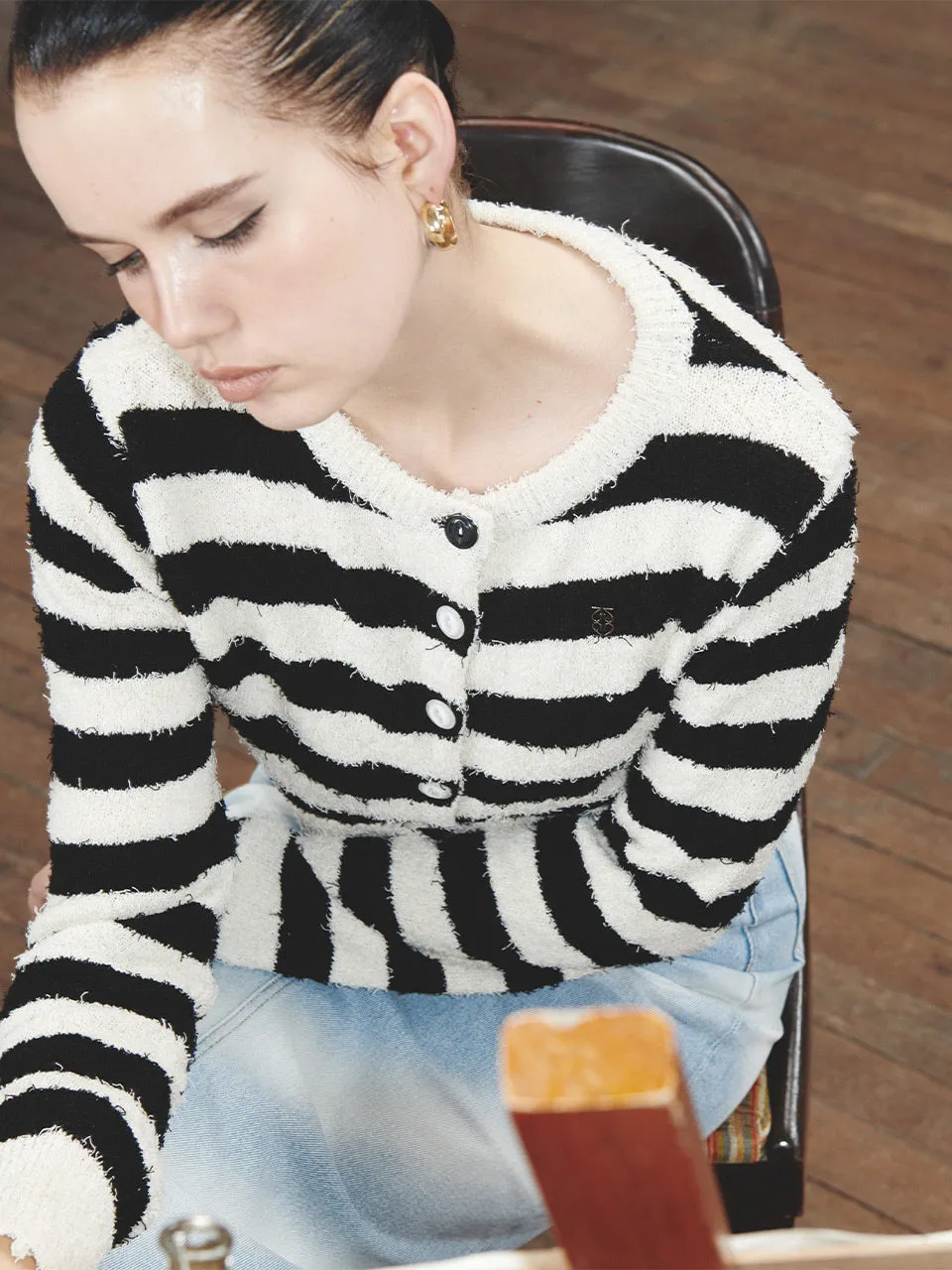 KIJUN  |Stripes Casual Style Long Sleeves Party Style Office Style