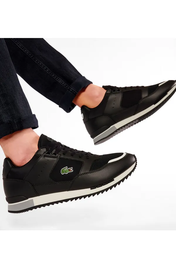 Lacoste Leather Trainers Black