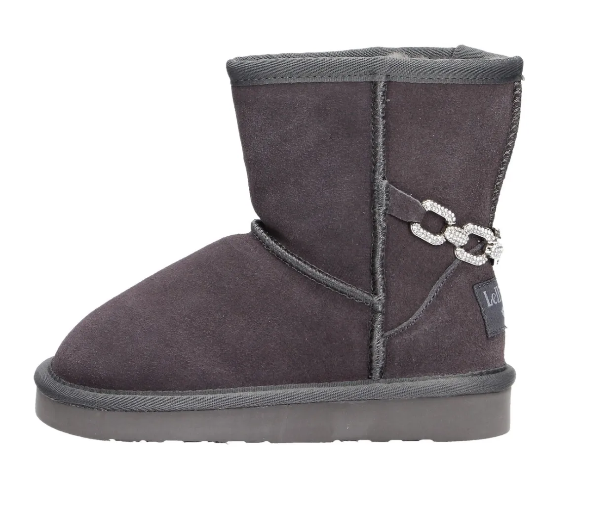 Lelli Kelly Girls LK 3767 Clara Decorative Chain Fur Boots Grey