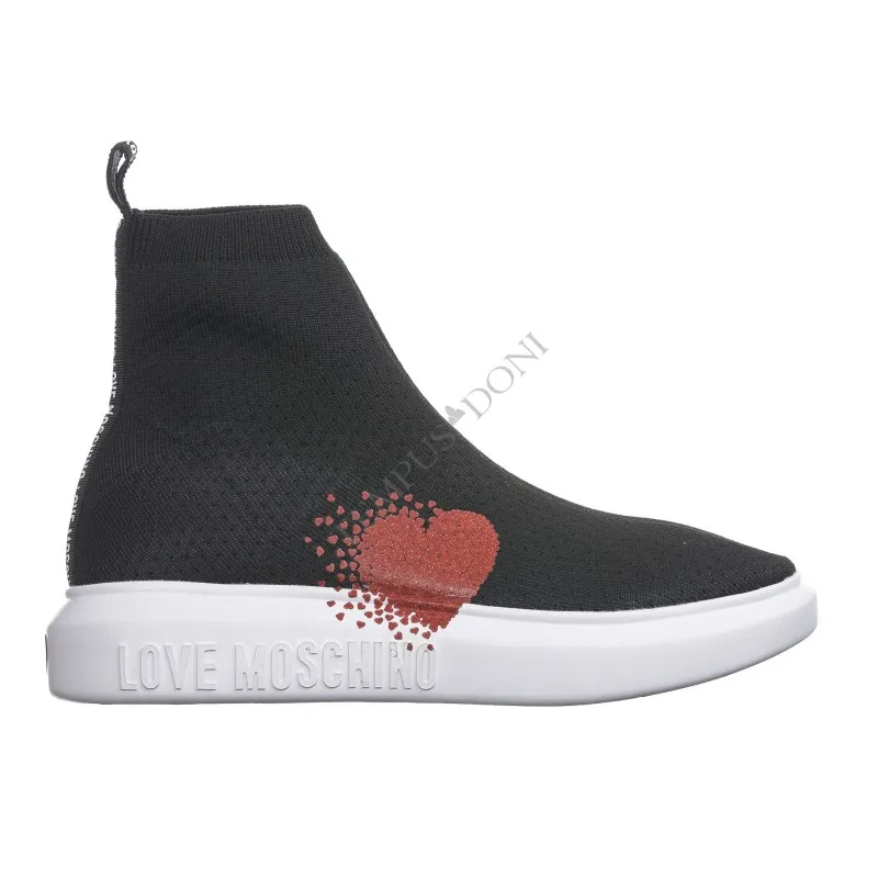 LOVE MOSCHINO -  Sneakers gomma calza Nero - LOVE MOSCHINO - Tempus Doni