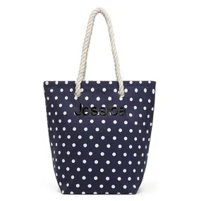 Monogram Cabana Beach Tote Bag - Navy