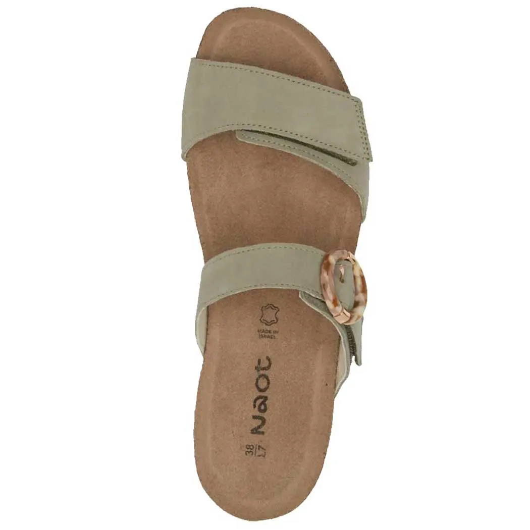 Naot Anabel Slide Wedge Sandal Sage Nubuck (Women's)