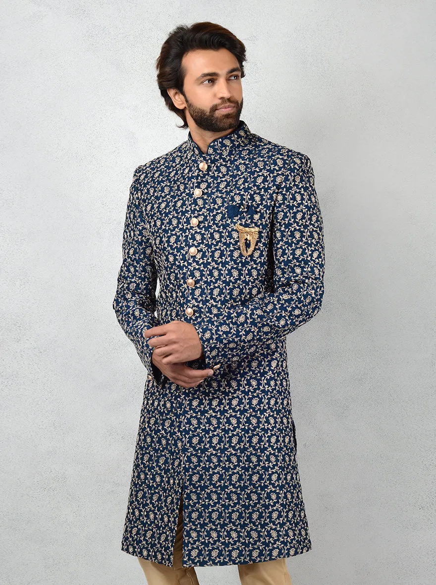 Navy Blue Indowestern | TULA