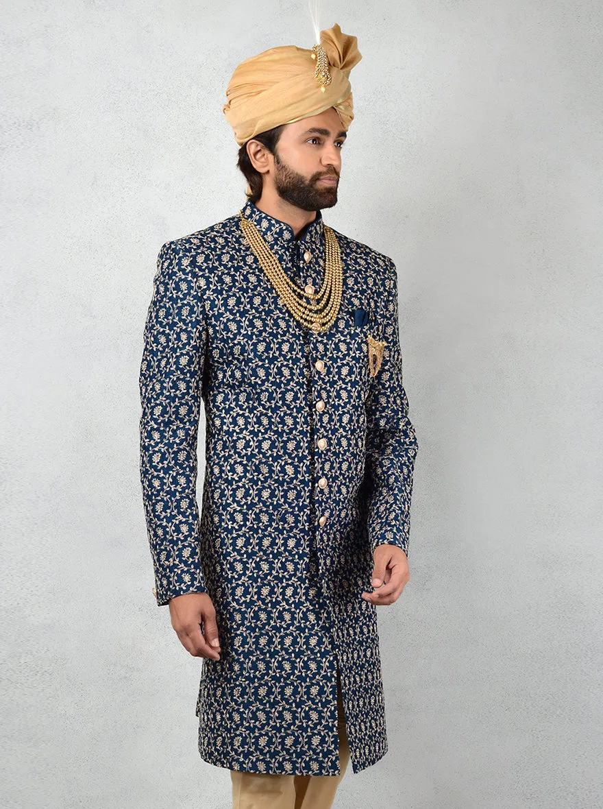 Navy Blue Indowestern | TULA