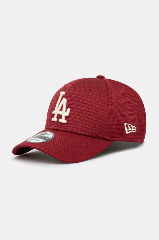 New Era baseball cap PIVOT KNIT 9FORTY® LOS ANGELES DODGERS maroon color with an application 60565473