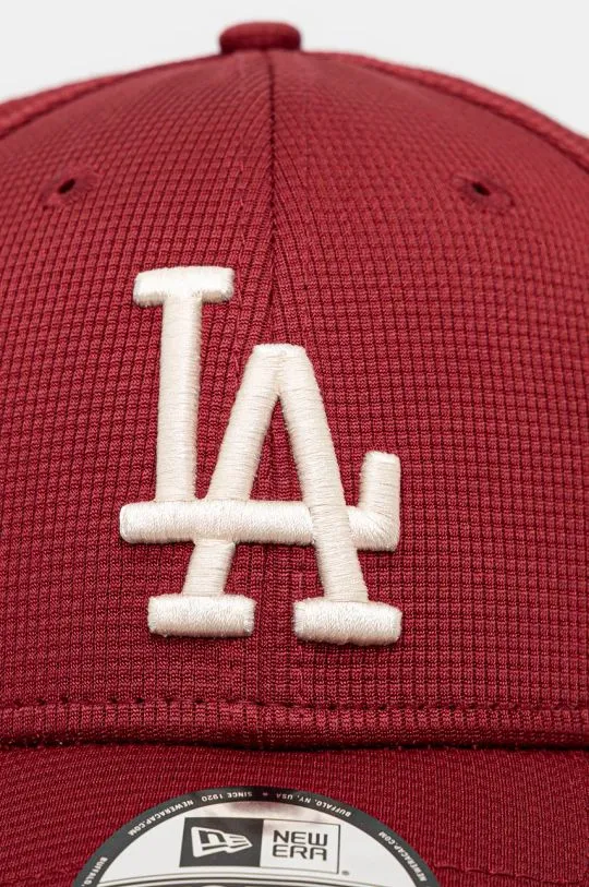 New Era baseball cap PIVOT KNIT 9FORTY® LOS ANGELES DODGERS maroon color with an application 60565473