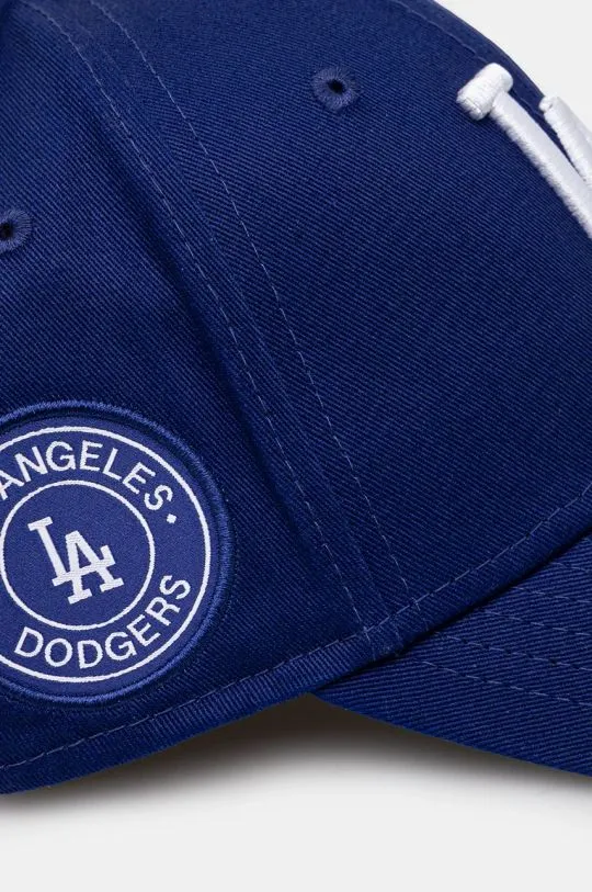 New Era cotton baseball cap MLB SIDE PATCH 9FORTY® LOS ANGELES DODGERS blue color with an application 60509702