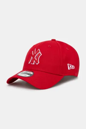 New Era cotton baseball cap TEAM OUTLINE 9FORTY® NEW YORK YANKEES red color with an application 60565119