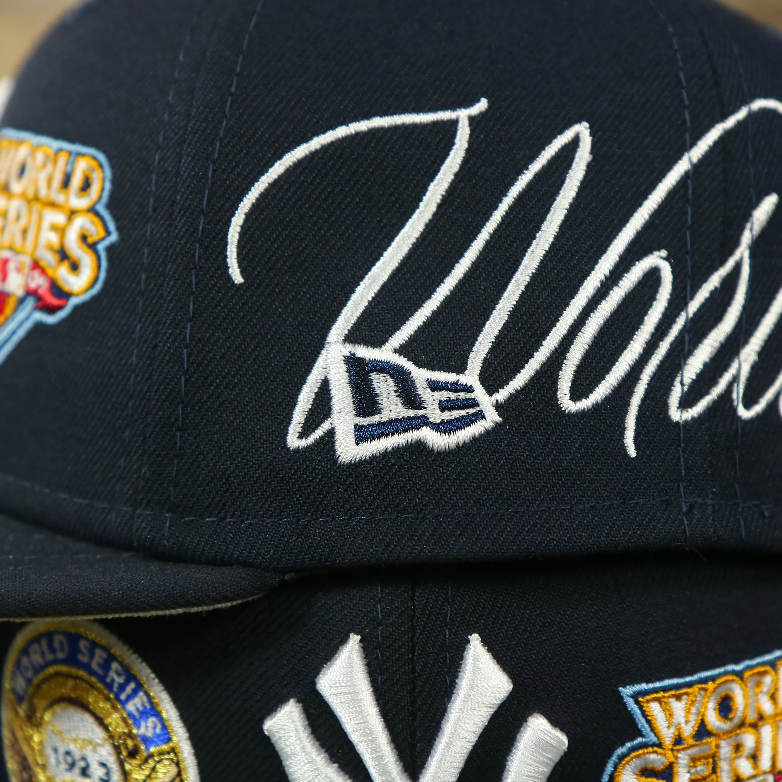 New York Yankees Cooperstown All Over Side Patch Historic Champs Gray UV 59Fifty Fitted Cap | Navy 59Fifty Fitted Cap