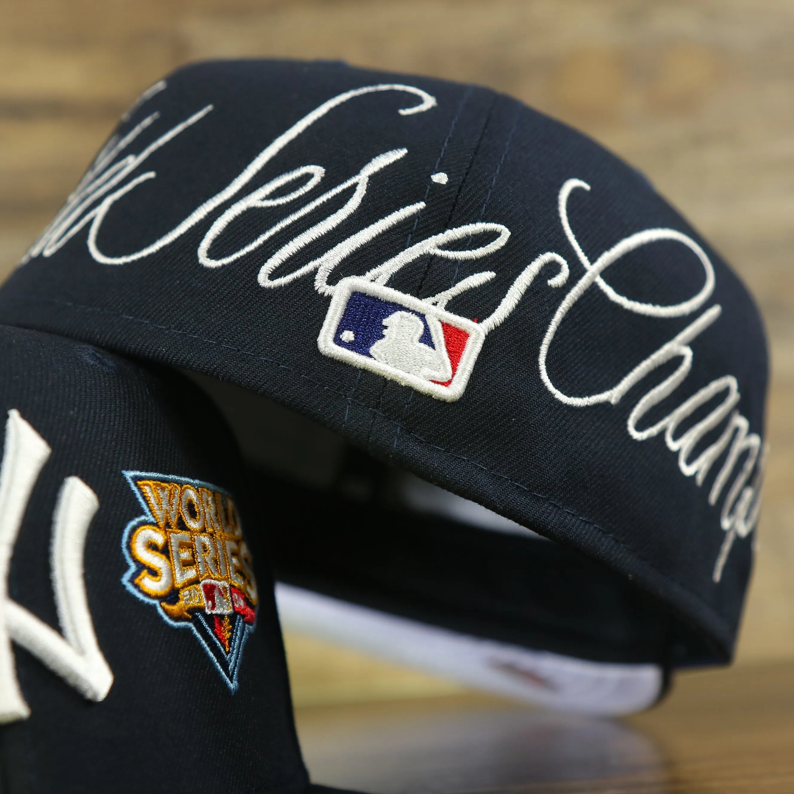 New York Yankees Cooperstown All Over Side Patch Historic Champs Gray UV 59Fifty Fitted Cap | Navy 59Fifty Fitted Cap