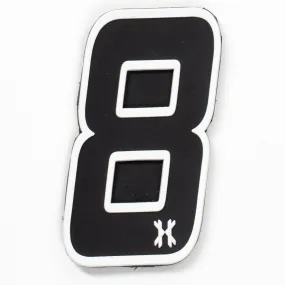 Number 8 Rubber Velcro Patch