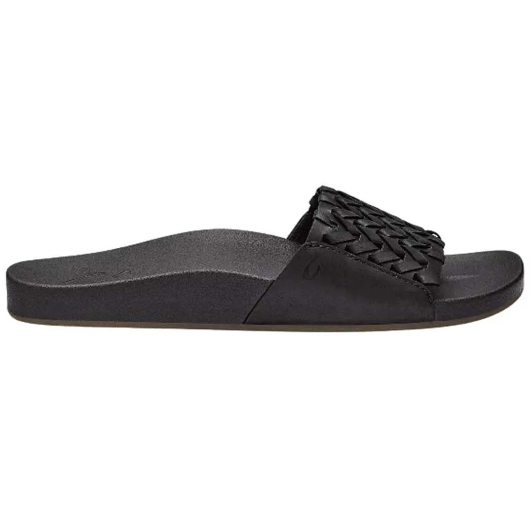 OluKai Kamola Slide Sandal Black/ Black (Women's)