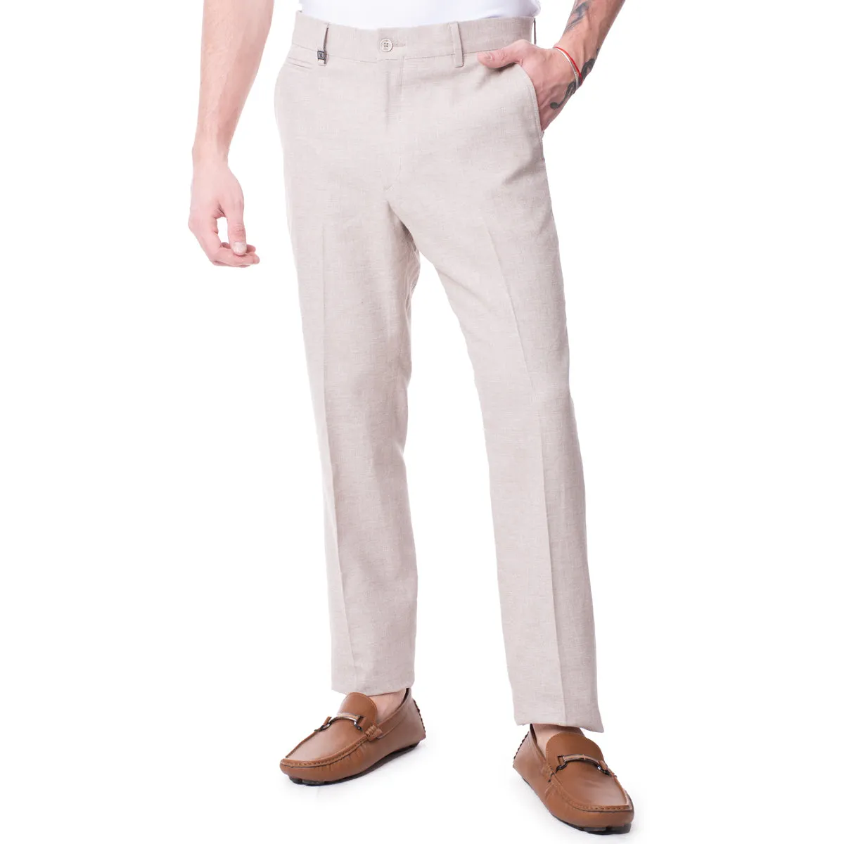 Pantalón De Lino Khaki Vermonti