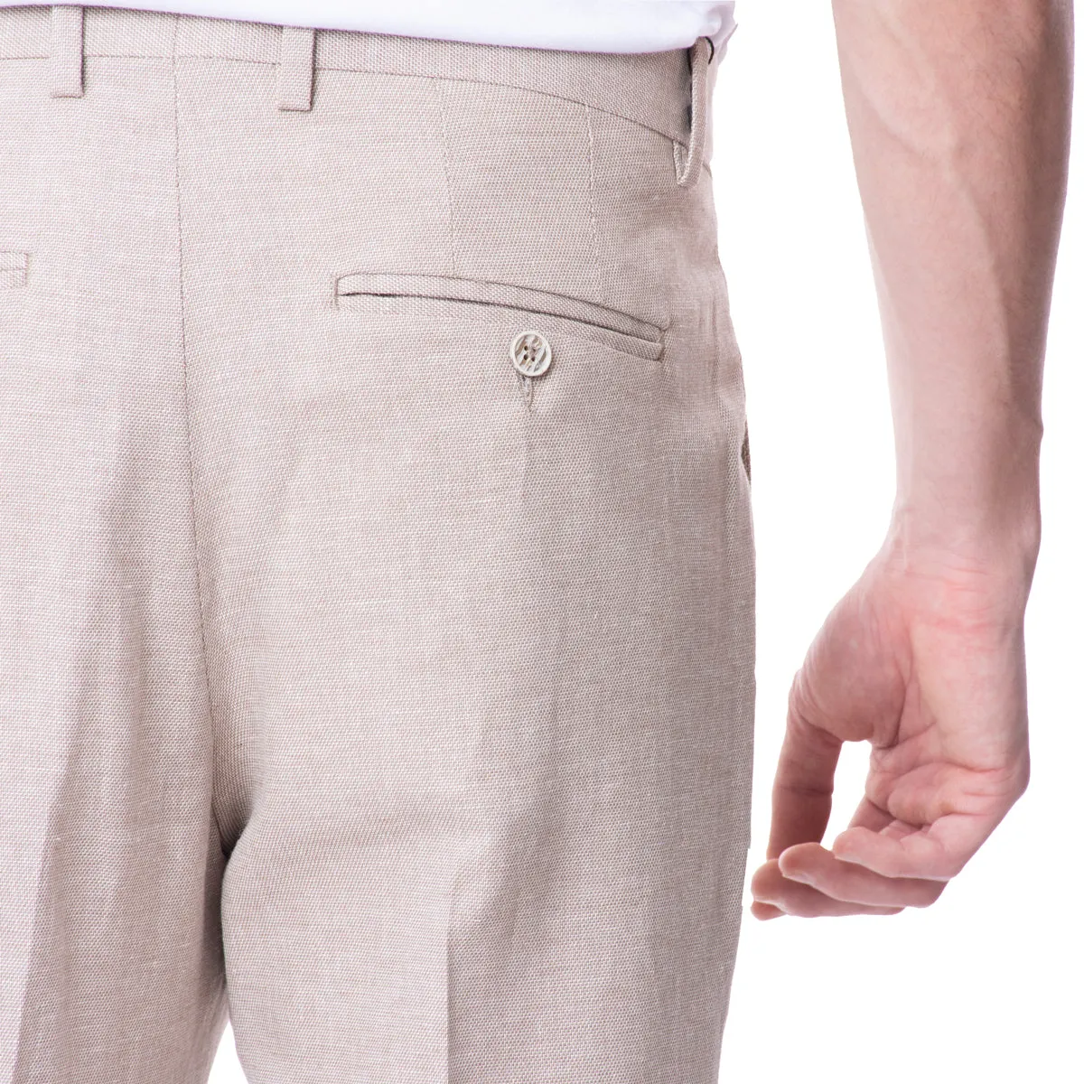 Pantalón De Lino Khaki Vermonti