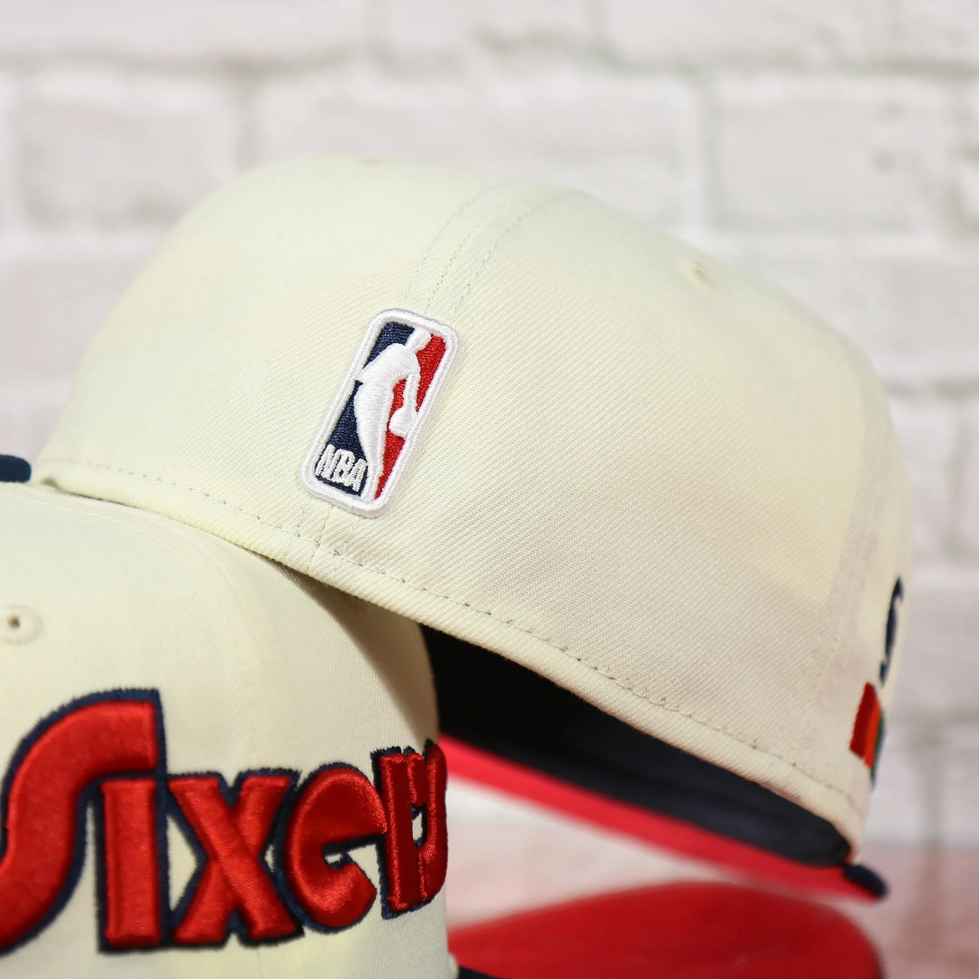 Philadelphia 76ers 2022 City Edition Sixers Script Spectrum Side Patch Chrome/Navy 59Fifty Fitted Cap