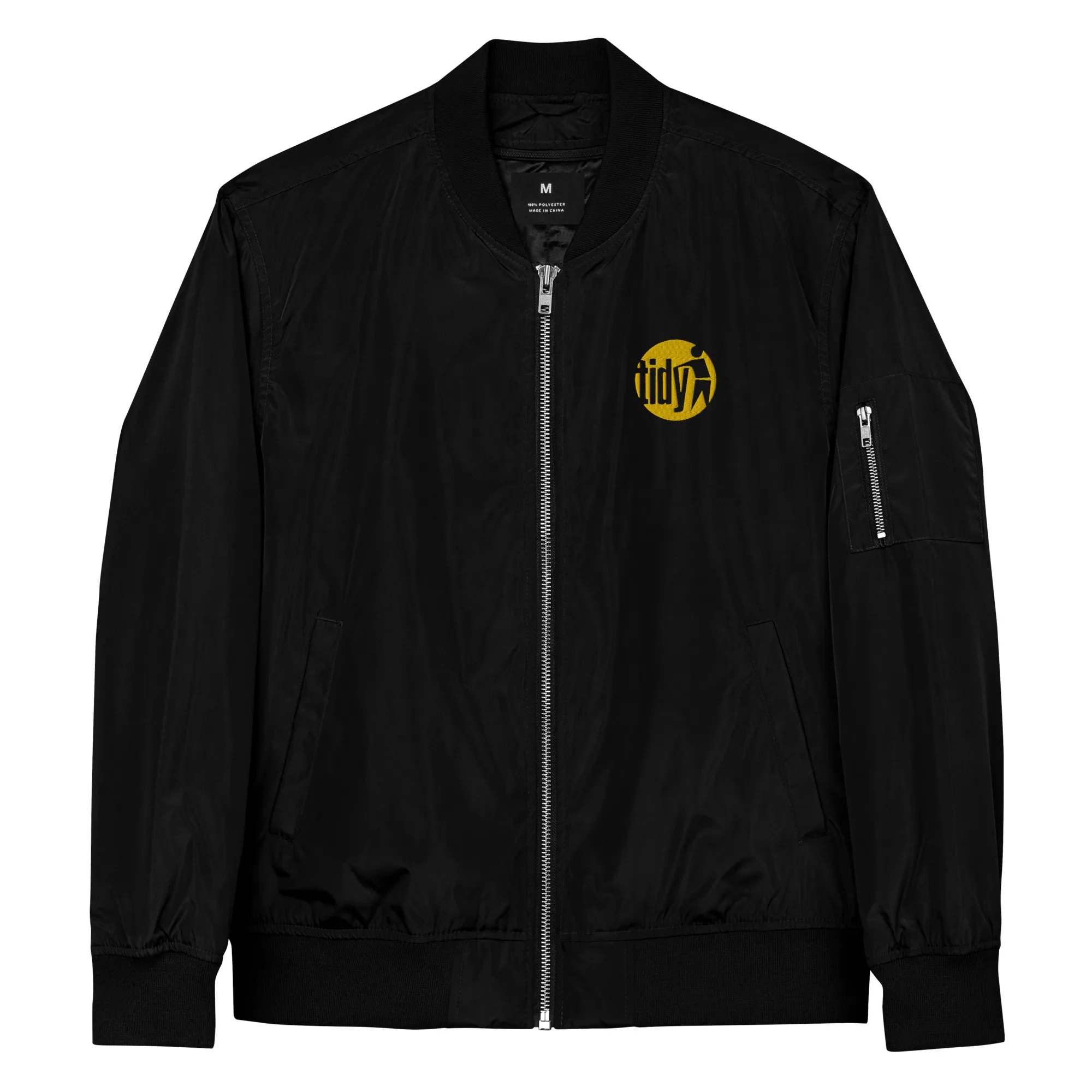 Premium Tidy Bomber Jacket (yellow logo)