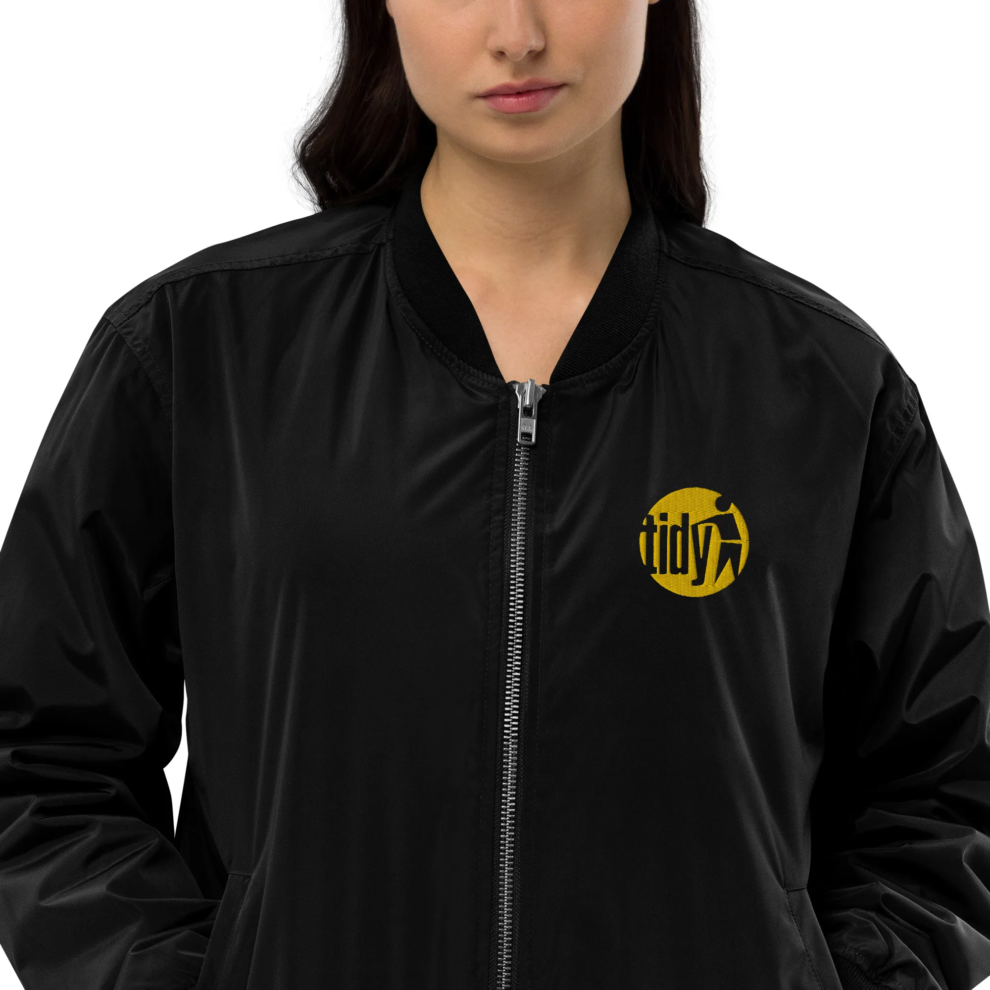 Premium Tidy Bomber Jacket (yellow logo)