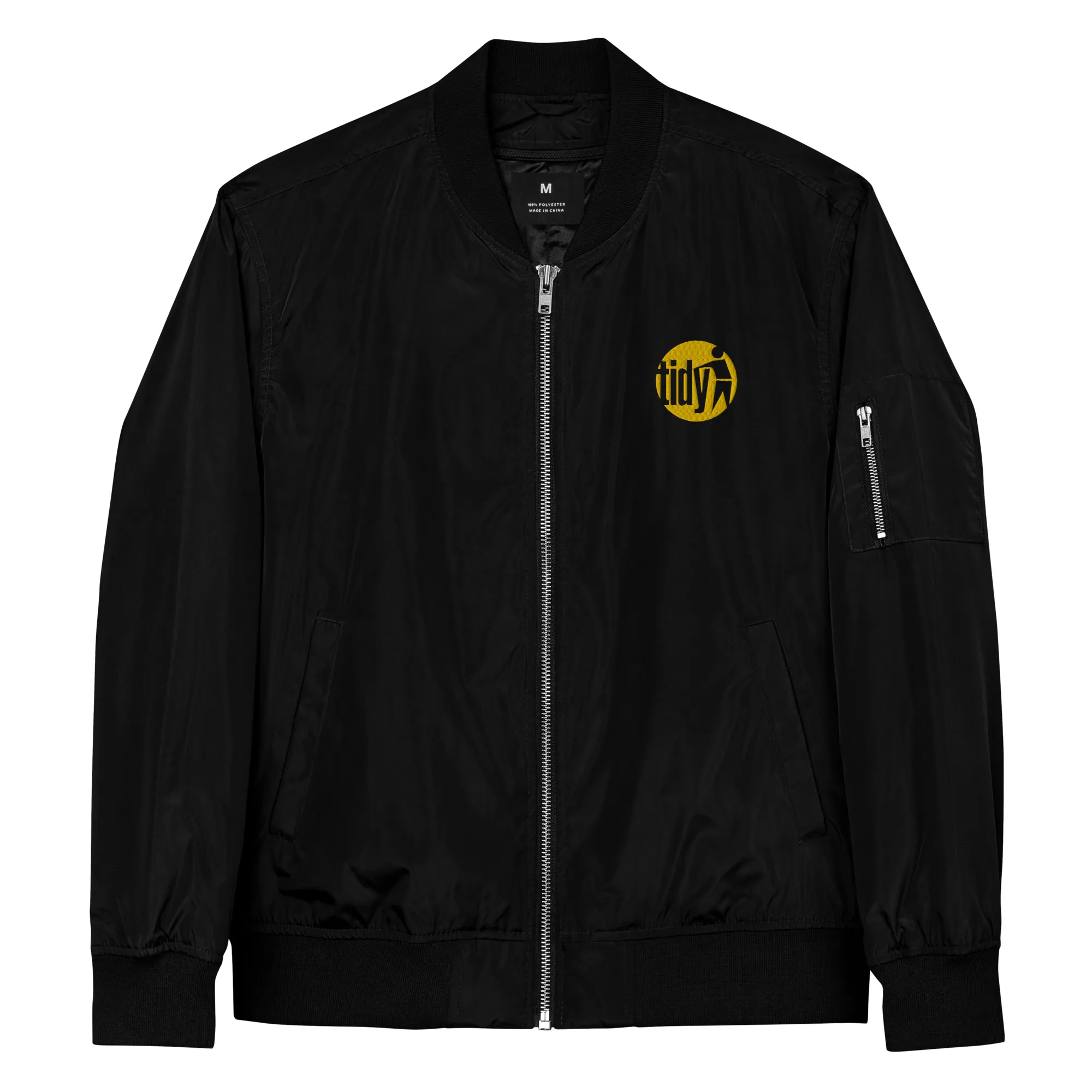 Premium Tidy Bomber Jacket (yellow logo)