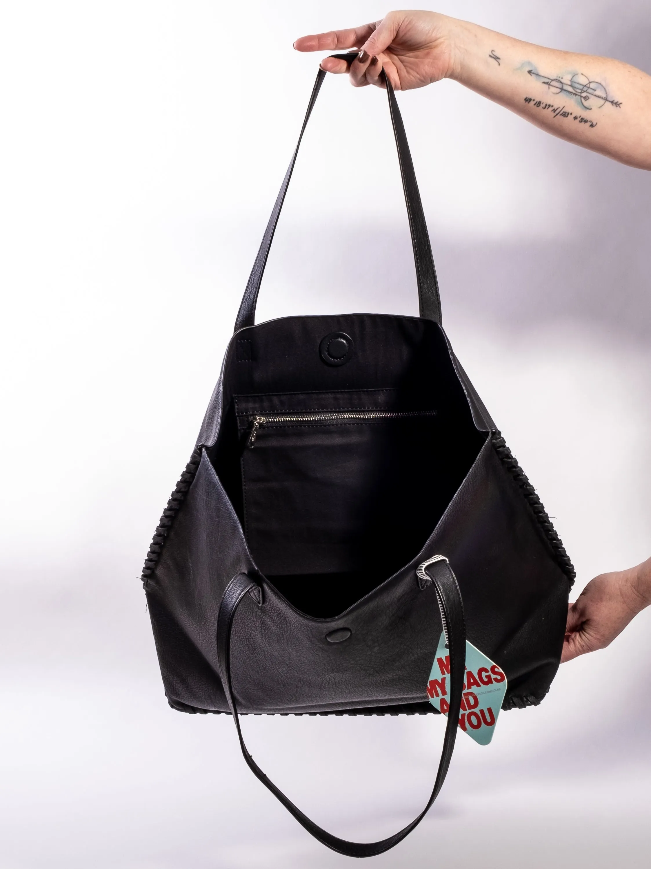 PVC TOTE BLACK