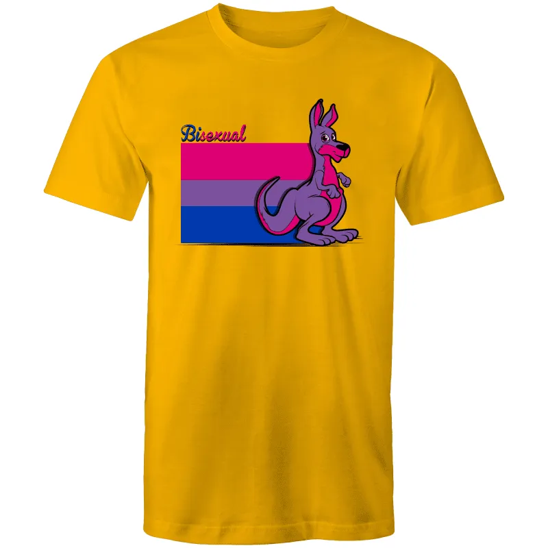 RainbowRoo Kangaroo Bisexual Flag T-Shirt Unisex (B010)