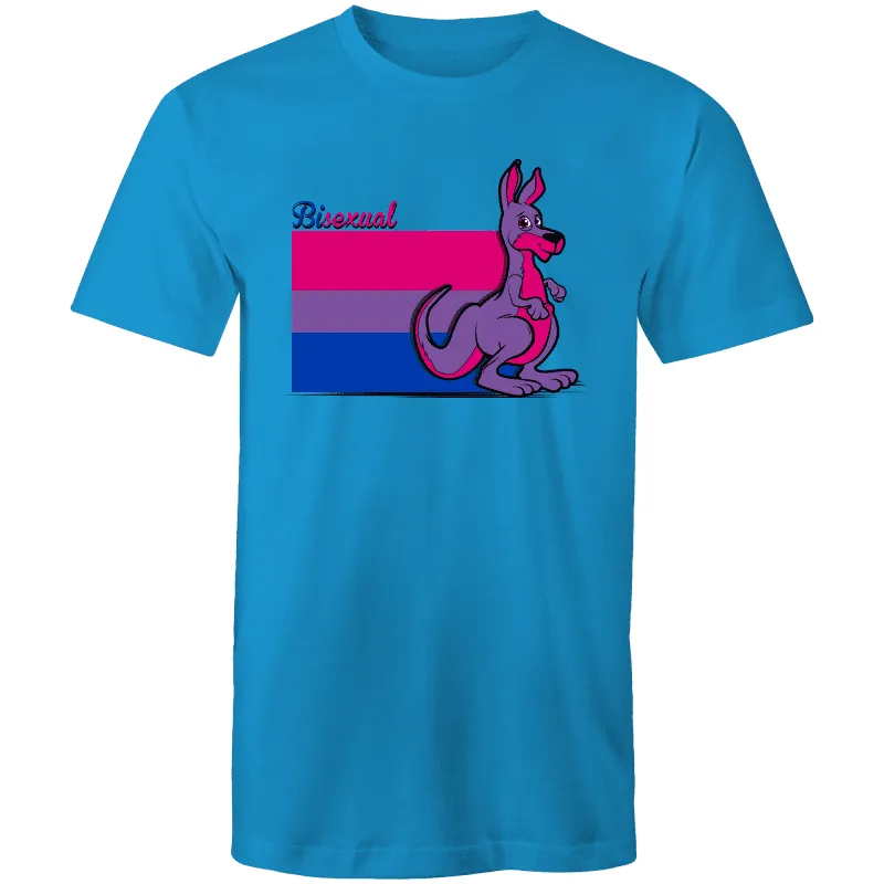 RainbowRoo Kangaroo Bisexual Flag T-Shirt Unisex (B010)