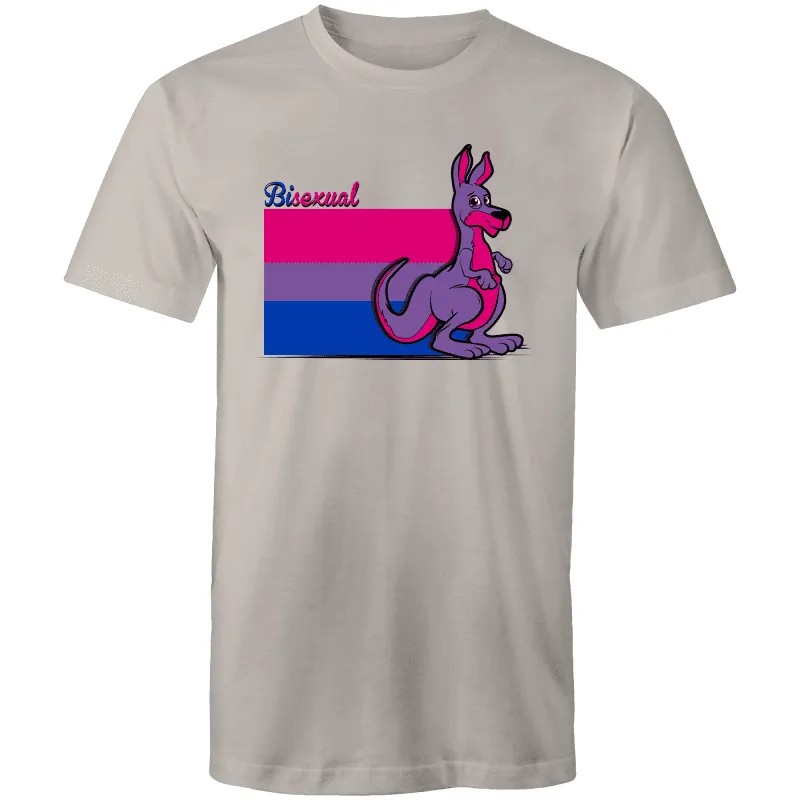 RainbowRoo Kangaroo Bisexual Flag T-Shirt Unisex (B010)