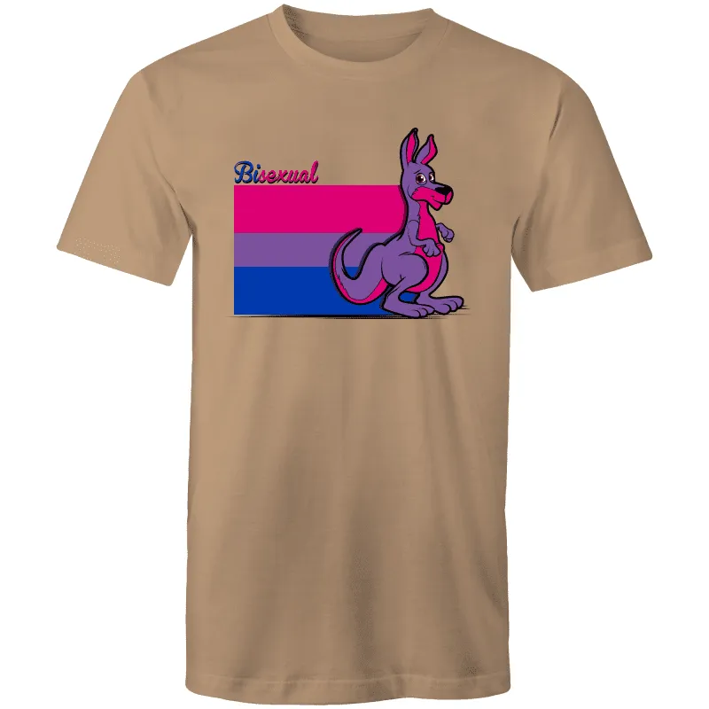 RainbowRoo Kangaroo Bisexual Flag T-Shirt Unisex (B010)