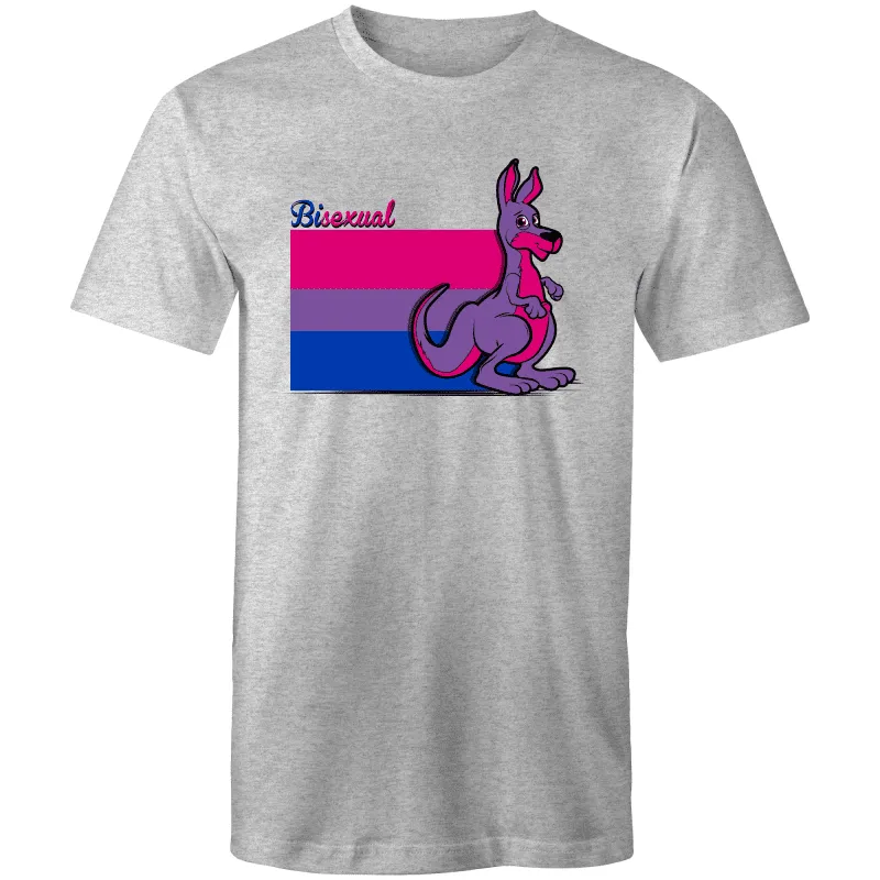 RainbowRoo Kangaroo Bisexual Flag T-Shirt Unisex (B010)