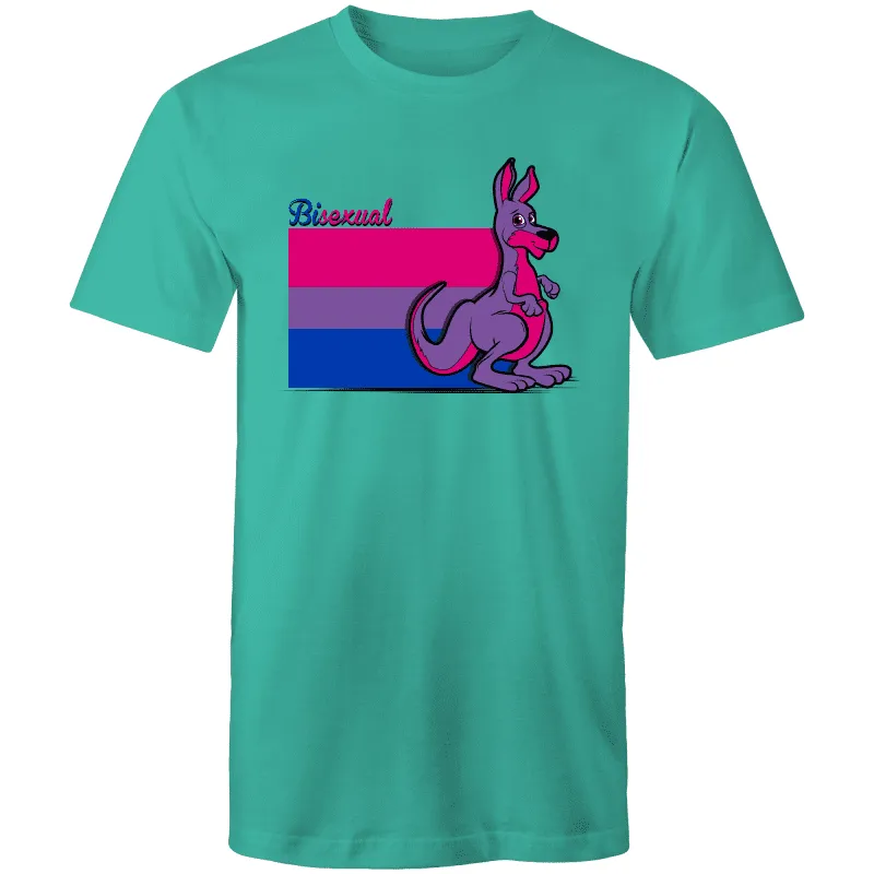 RainbowRoo Kangaroo Bisexual Flag T-Shirt Unisex (B010)