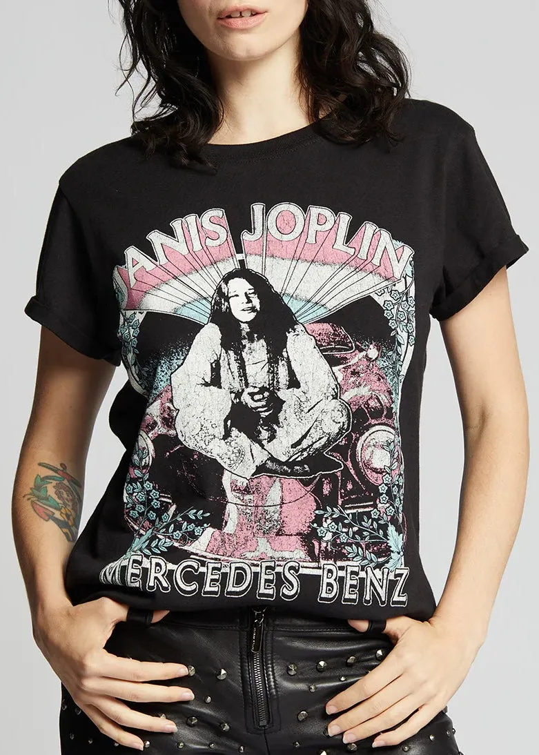 Recycled Karma Janis Joplin Mercedes Benz Tee | Black